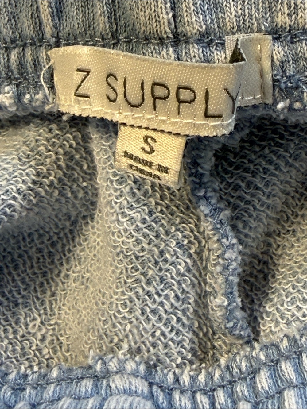 Z Supply Cargo Jogger Pants Small Blue Washed Drawstring Utility Sweatpants - Picture 2 of 9